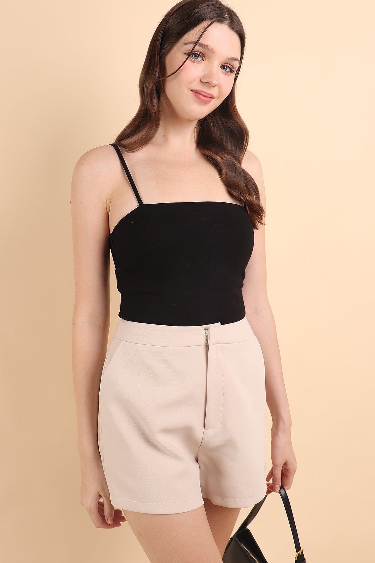ZORO PADDED CAMISOLE TOP IN BLACK | NEONMELLO