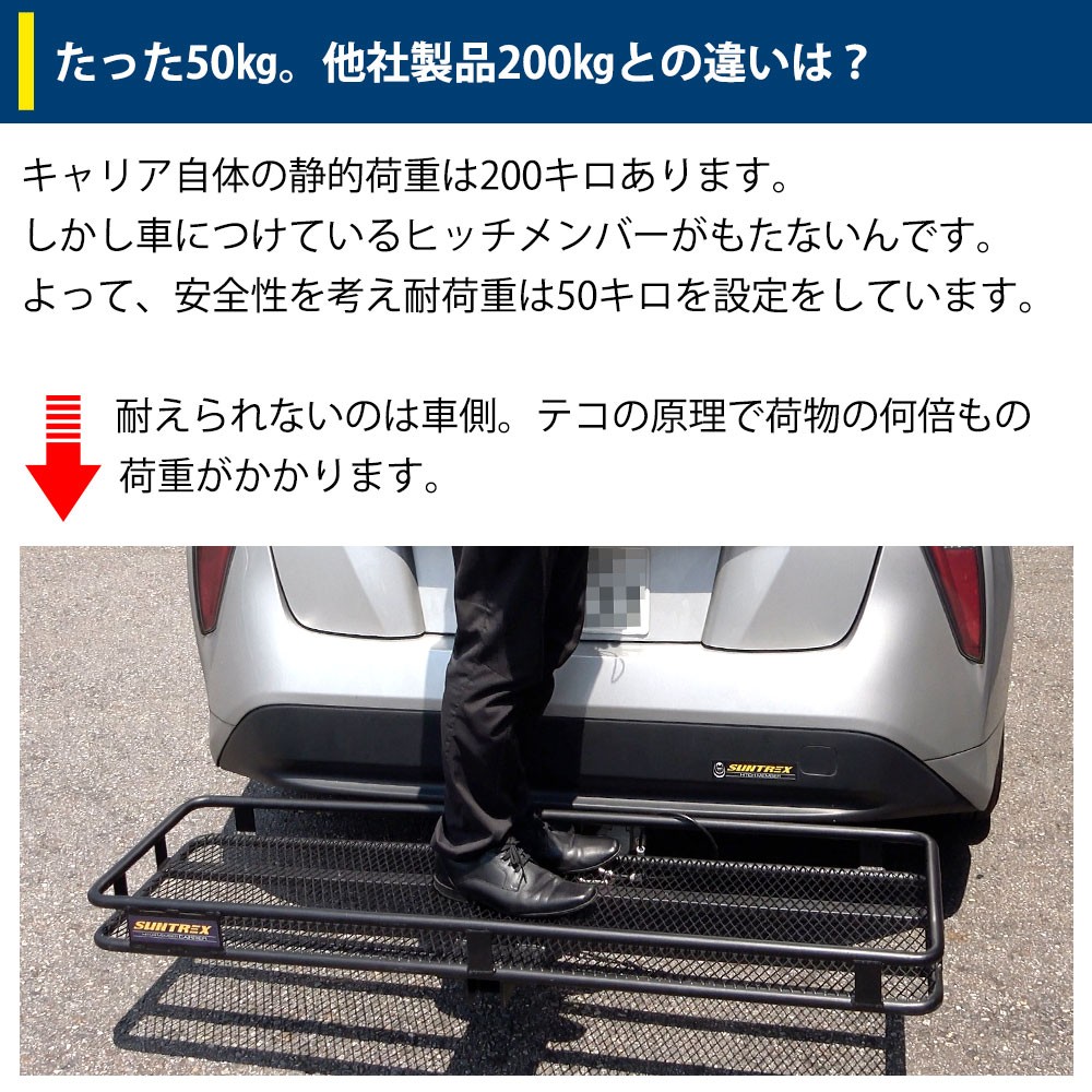 ヒッチメンバーキャリア M アルミ 1350×410×100mm SUNTREX(サン