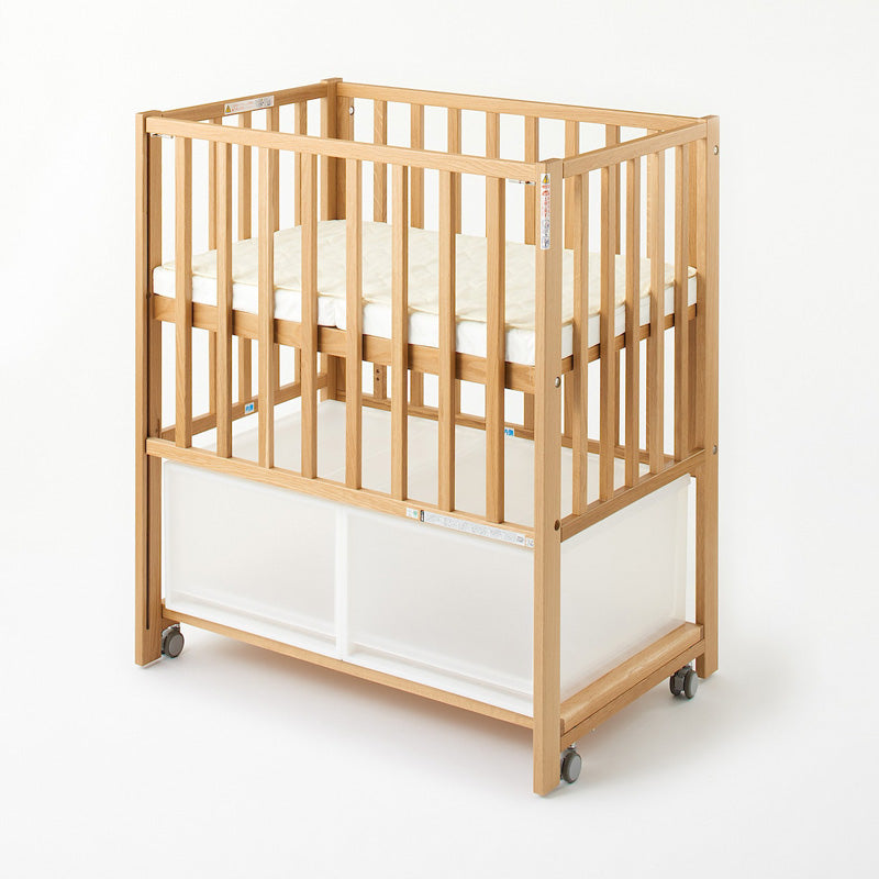 無印良品 ベビーベッド オーク材 ミニサイズ ハイタイプ レンタル