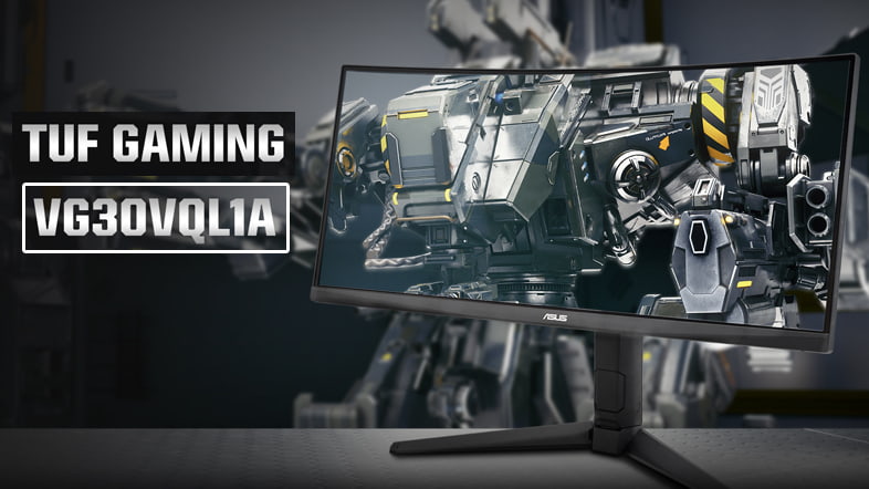 ASUS、『TUF Gaming VG30VQL1A』を発表。29.5型200Hz湾曲ウルトラ