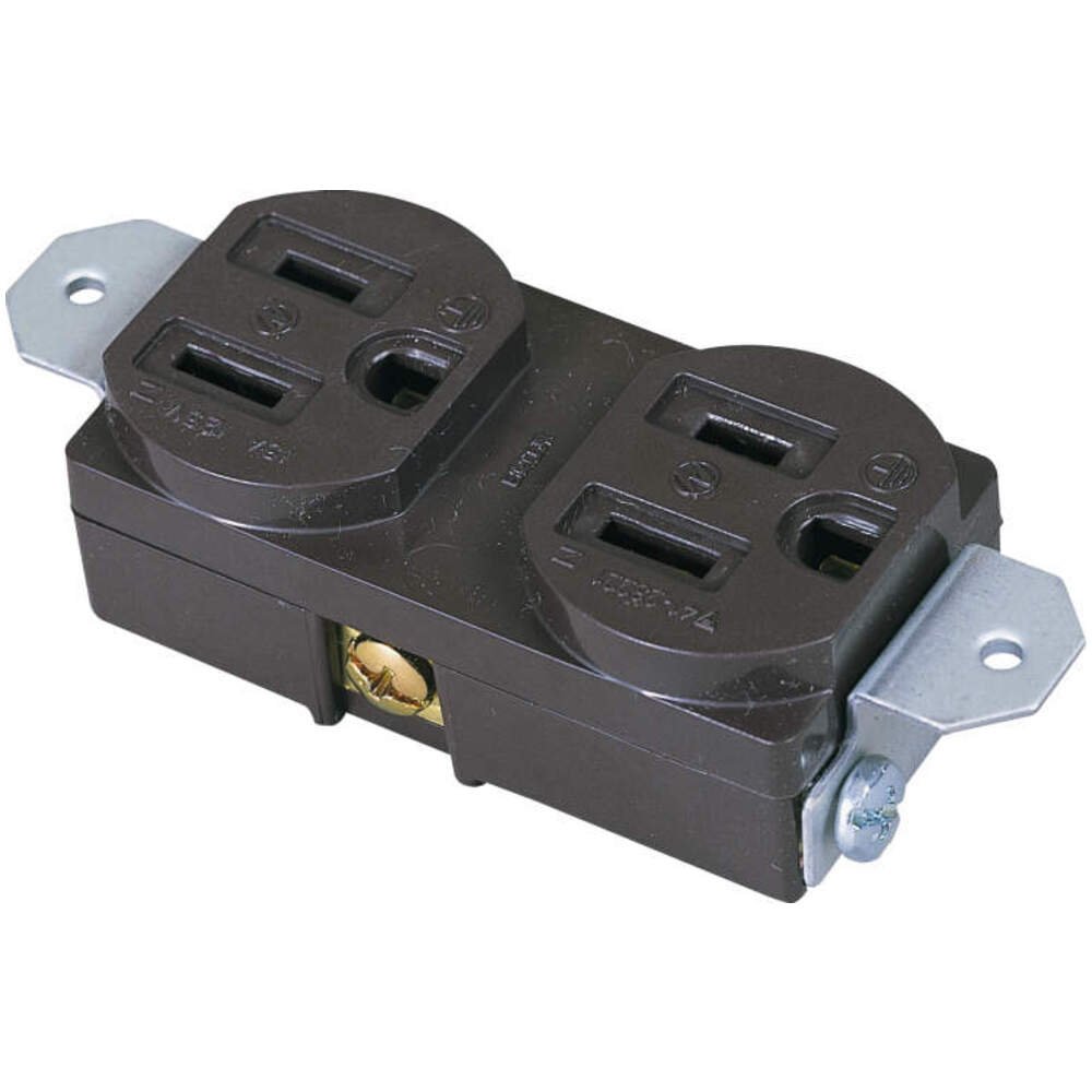 日動工業株式会社｜アース付コンセント 茶