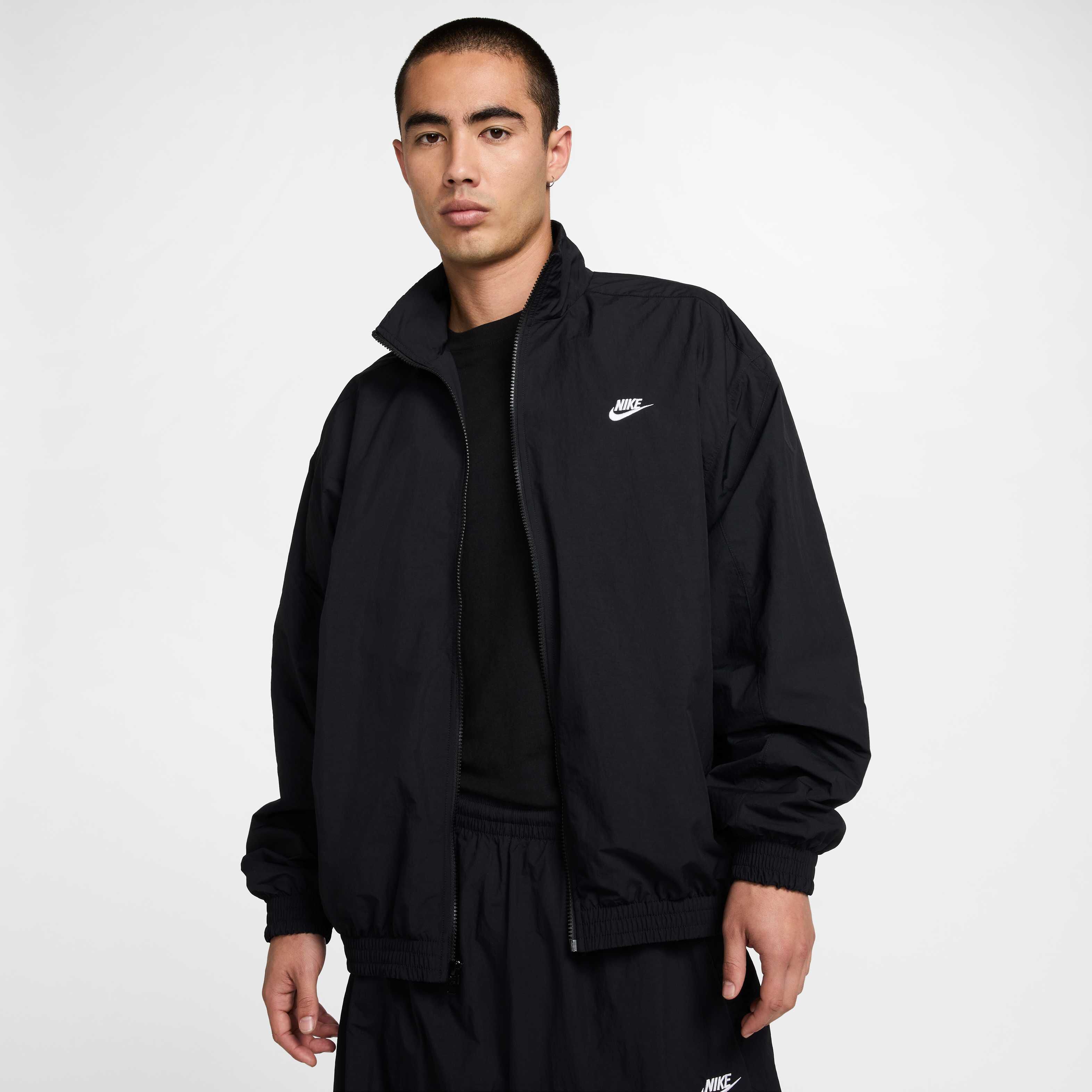 Buy Nike Club Men's Oversized Woven Tracksuit Jacket - Black/White
