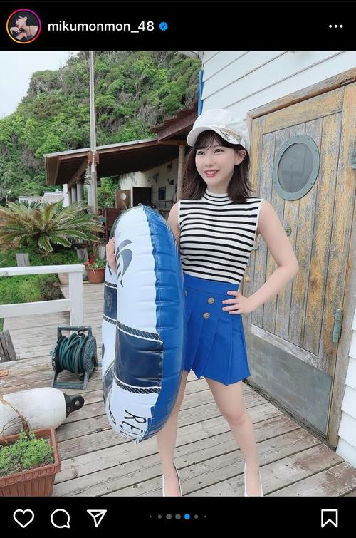 HKT48田中美久タンクトップとミニスカで「出航」ショット公開