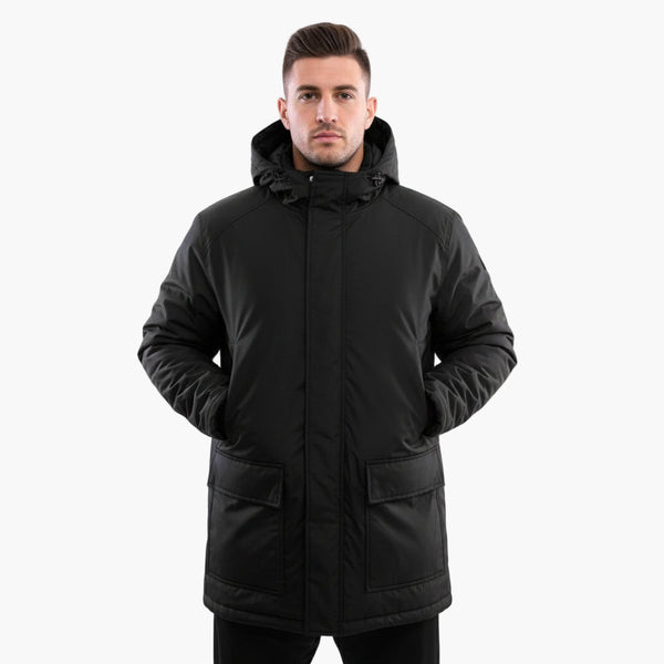 ジャケット・アウター Padded Nylon Bench Coat (Black/Black) XL