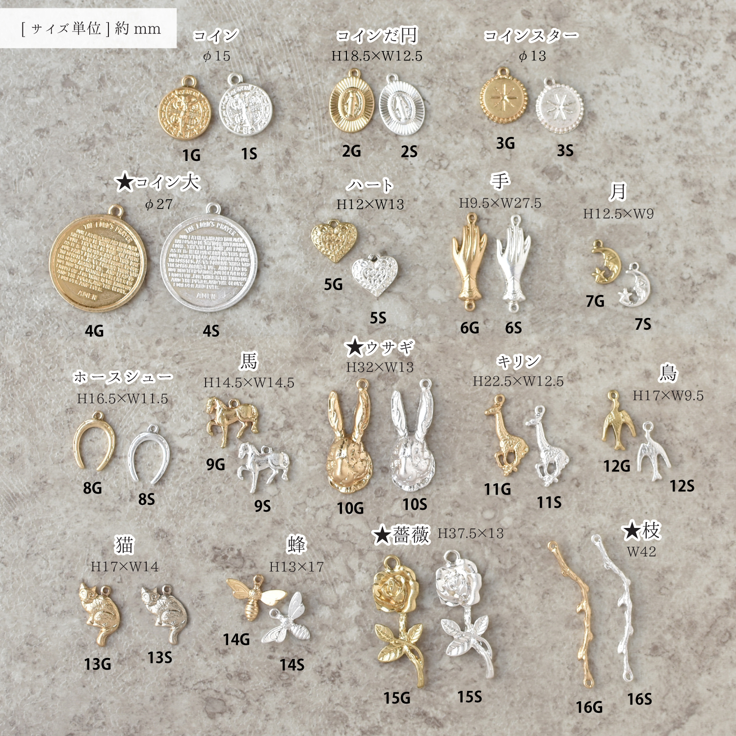 ヴィンテージ風チャームが新しく入荷しております！ - 日本紐釦貿易