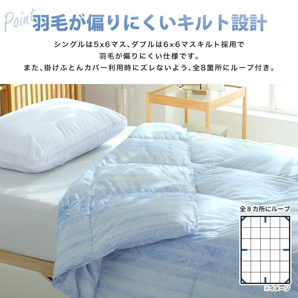 2枚セット特価】羽毛肌掛けふとん・ダウンケット 日本製ドイツダック