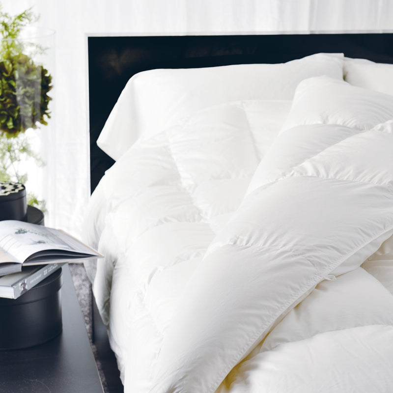 昭和西川 100年羽毛］羽毛合掛けふとん 日本製ハンガリー産ホワイト