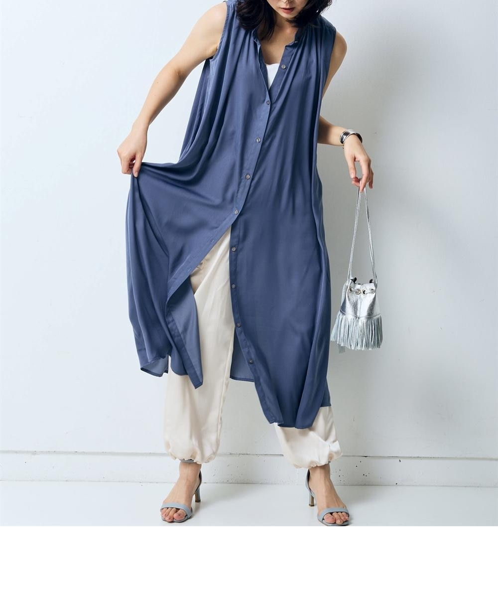 サテンパラシュートパンツ＜大きいサイズ有＞【OtonaSMILE】 通販