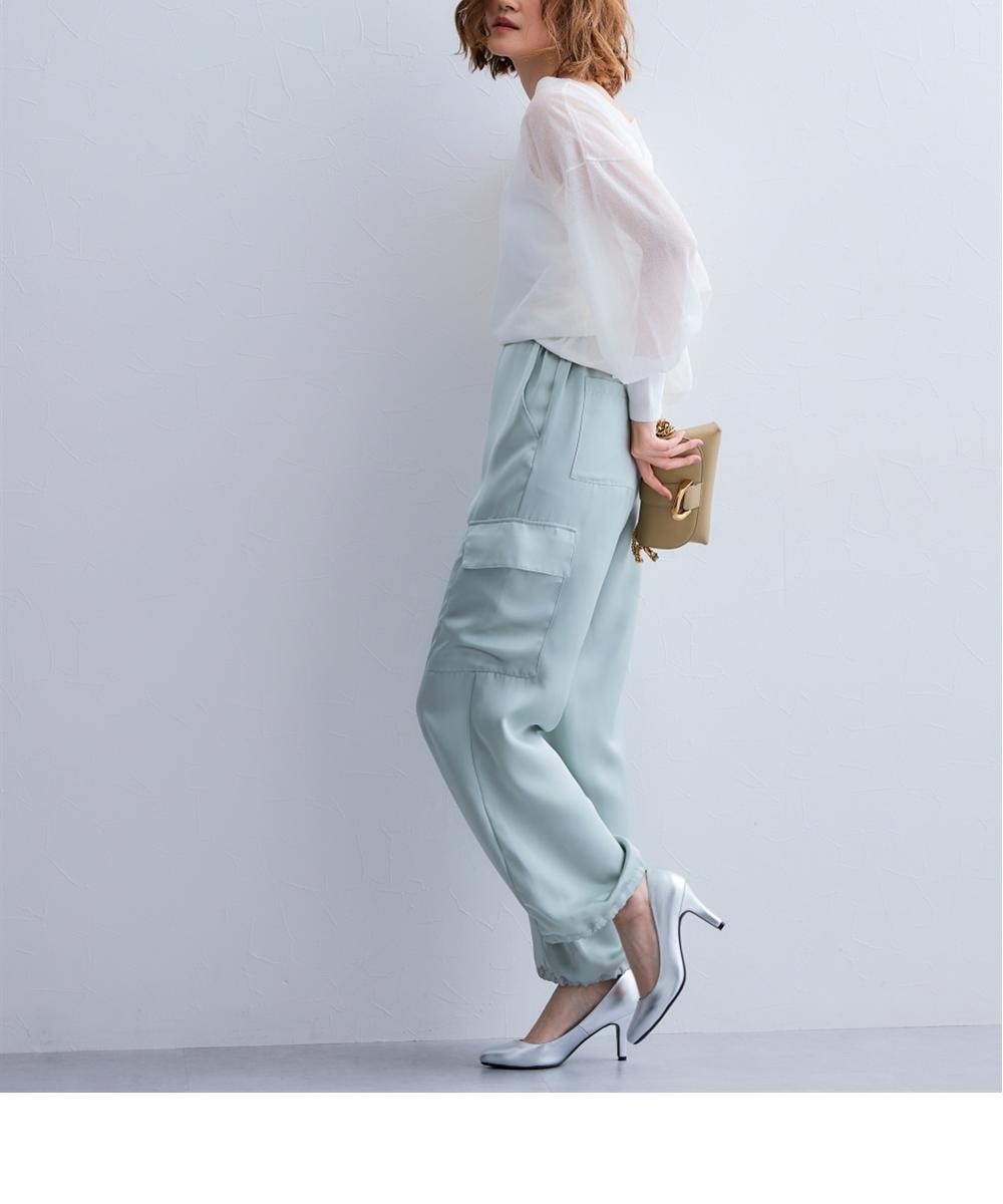 サテンパラシュートパンツ＜大きいサイズ有＞【OtonaSMILE】 通販