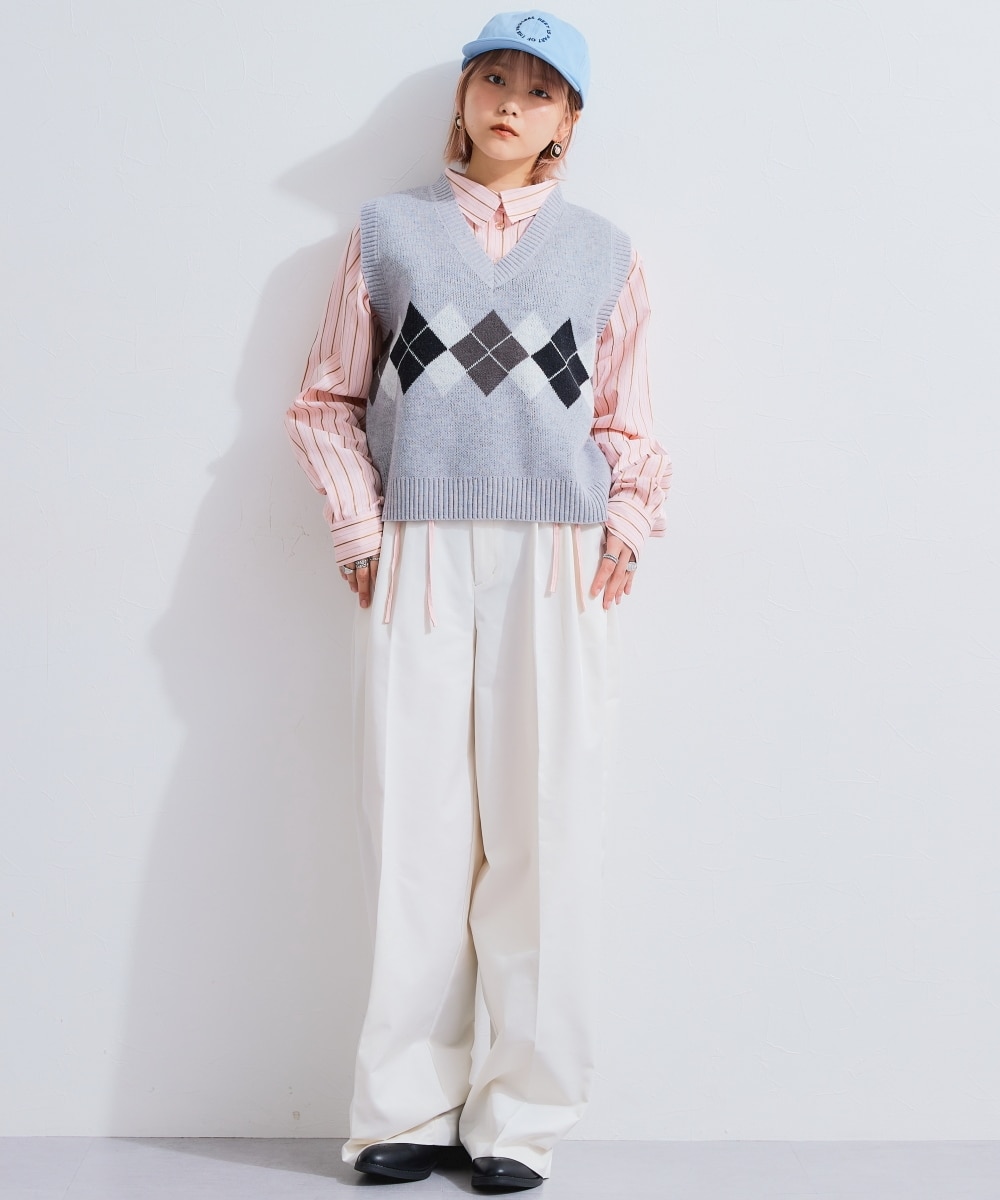 ワイドクロップドストライプシャツ 通販【ニッセン】