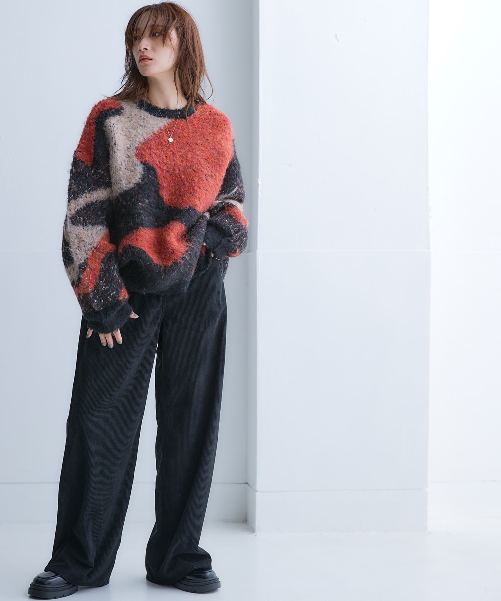 3色使いブークレジャガードニット［Soiunique］ 通販【ニッセン】