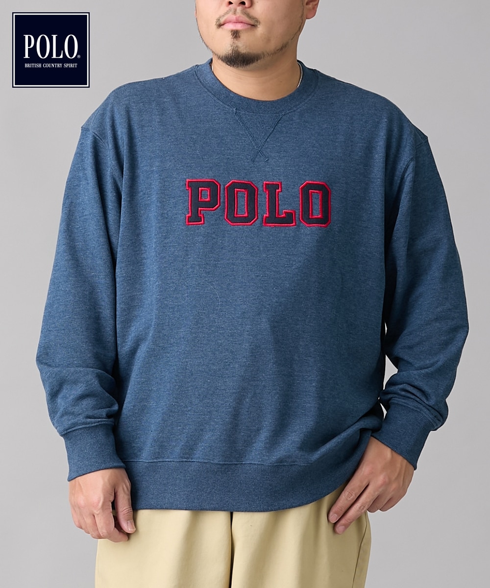 胸元ロゴクルーネックトレーナー POLO BCS 【大きいサイズ】 通販
