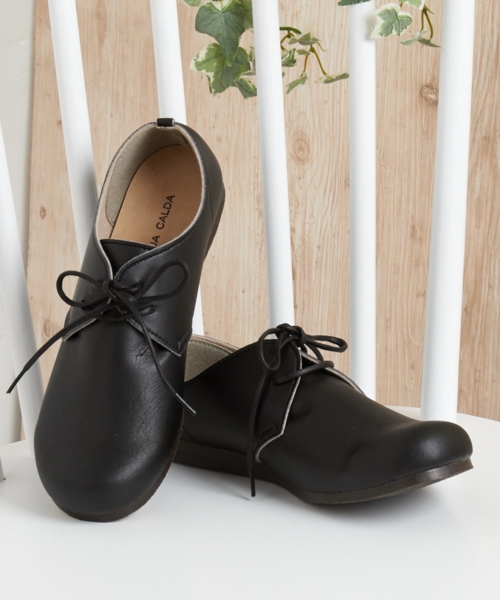 ゆったり幅広】日本製レースアップオブリークトゥシューズ（ワイズ4E