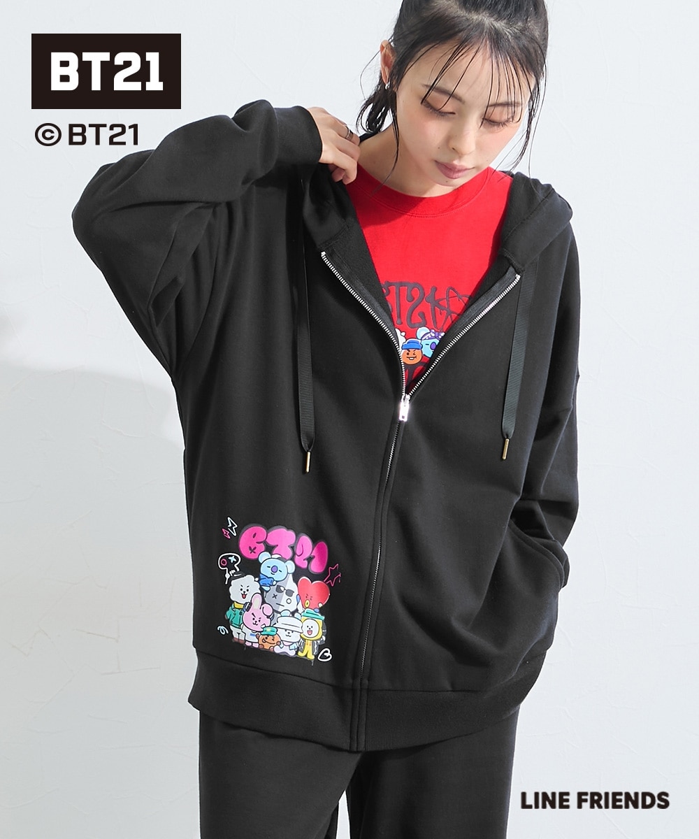 BT21】ルーズシルエットスウェットパーカー＜大きいサイズ有＞ 通販