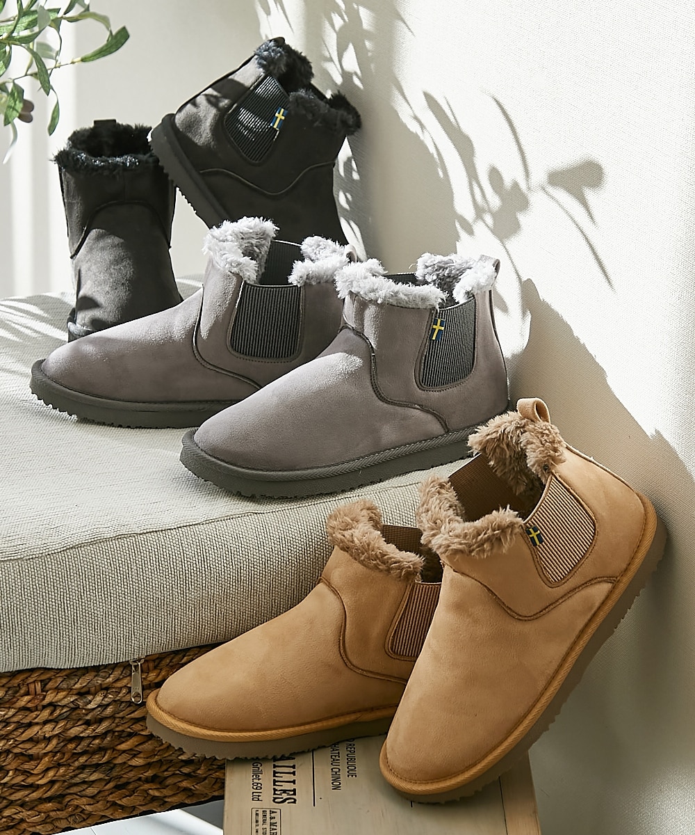 スカンジナビアンフォレスト サイドゴアムートンブーツ 通販【ニッセン】