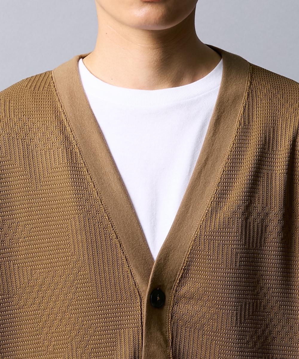 フクレジャガードニット風セミルーズカーディガン 通販【ニッセン】