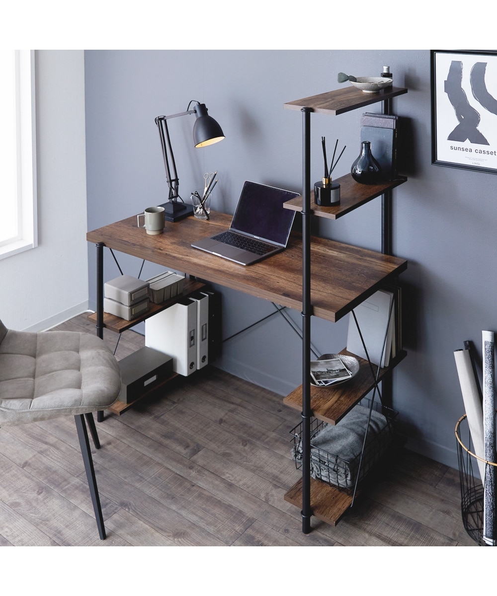 ネジ止め不要！組み立て簡単デスク 収納ラック付き 通販【ニッセン】