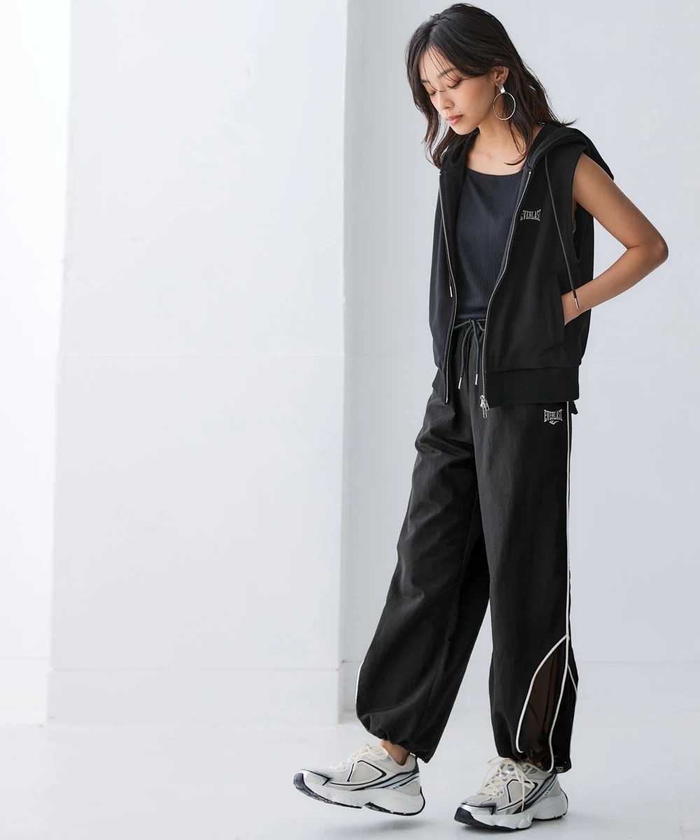 裾メッシュナイロンパラシュートパンツ（エバーラスト） 通販【ニッセン】