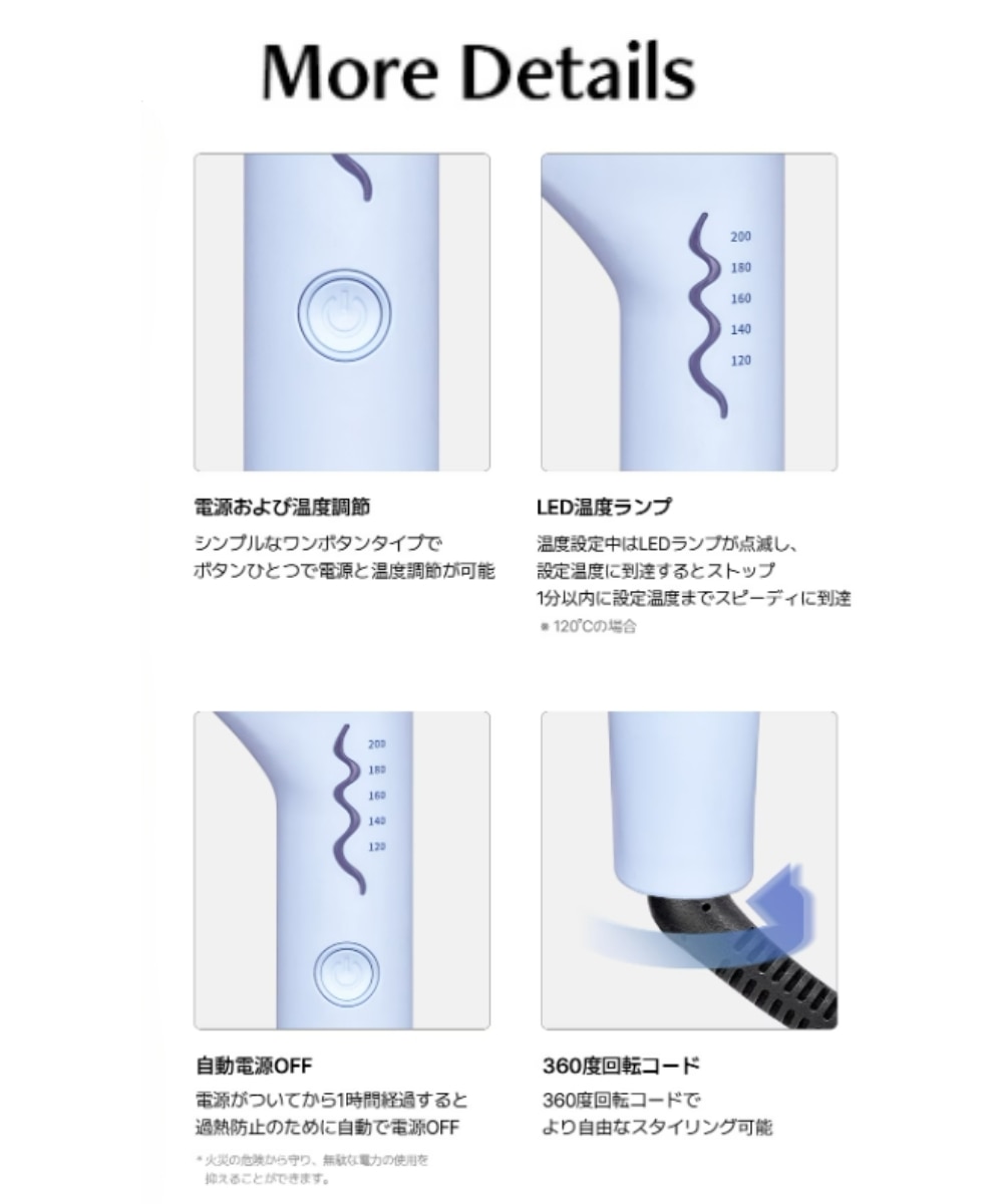 VODANA(ボダナ)】 トリプルフローウェーブアイロン40mm(TRIPLE FLOW