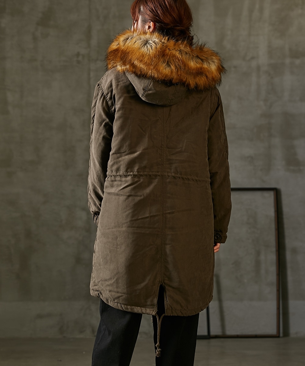 取り外し可能フェイクファー付モッズコート 通販【ニッセン】