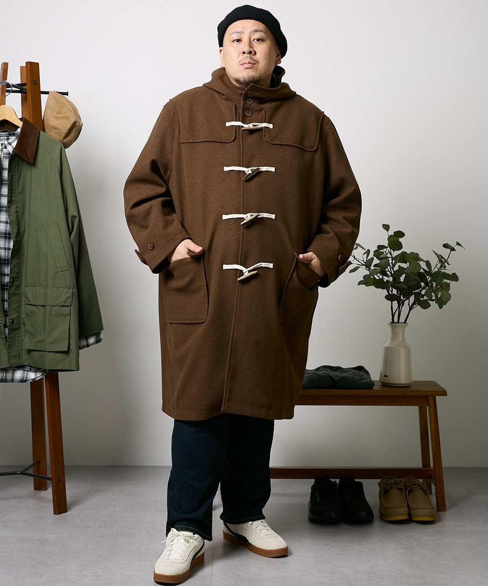 フェイクウールオーバーサイズダッフルコート【大きいサイズ】 通販