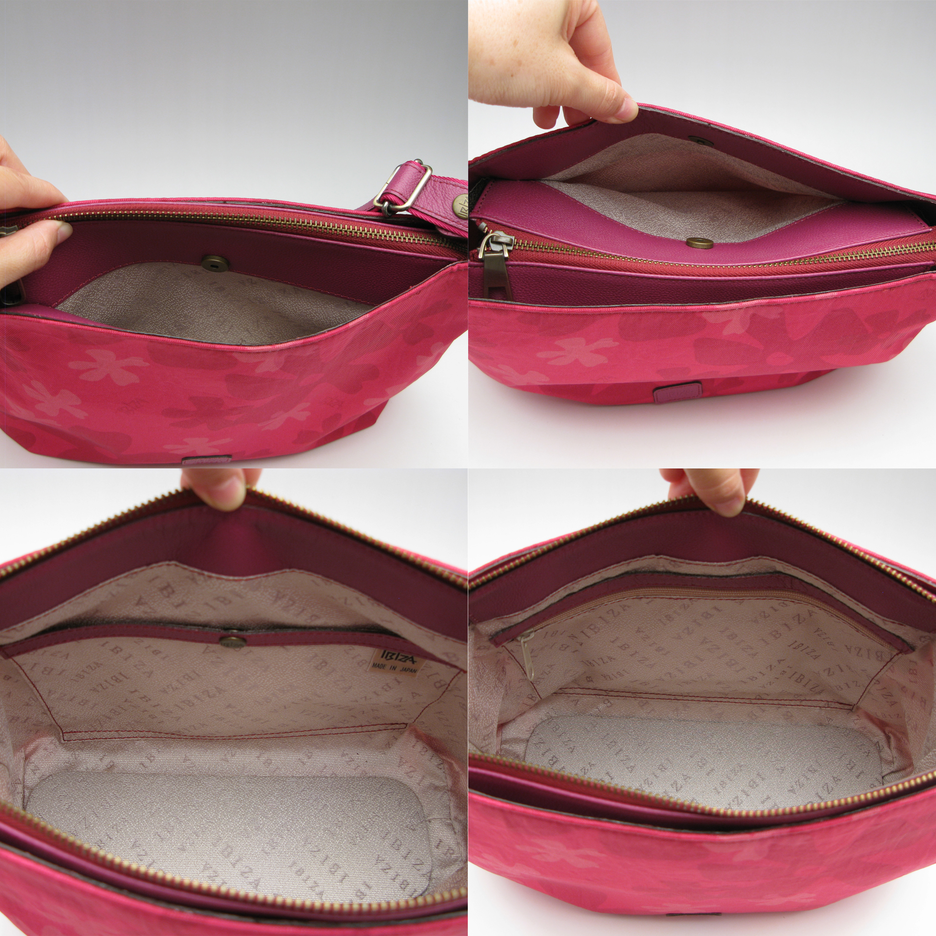 IBIZA（イビサ）ナイロン花柄ショルダーバッグ