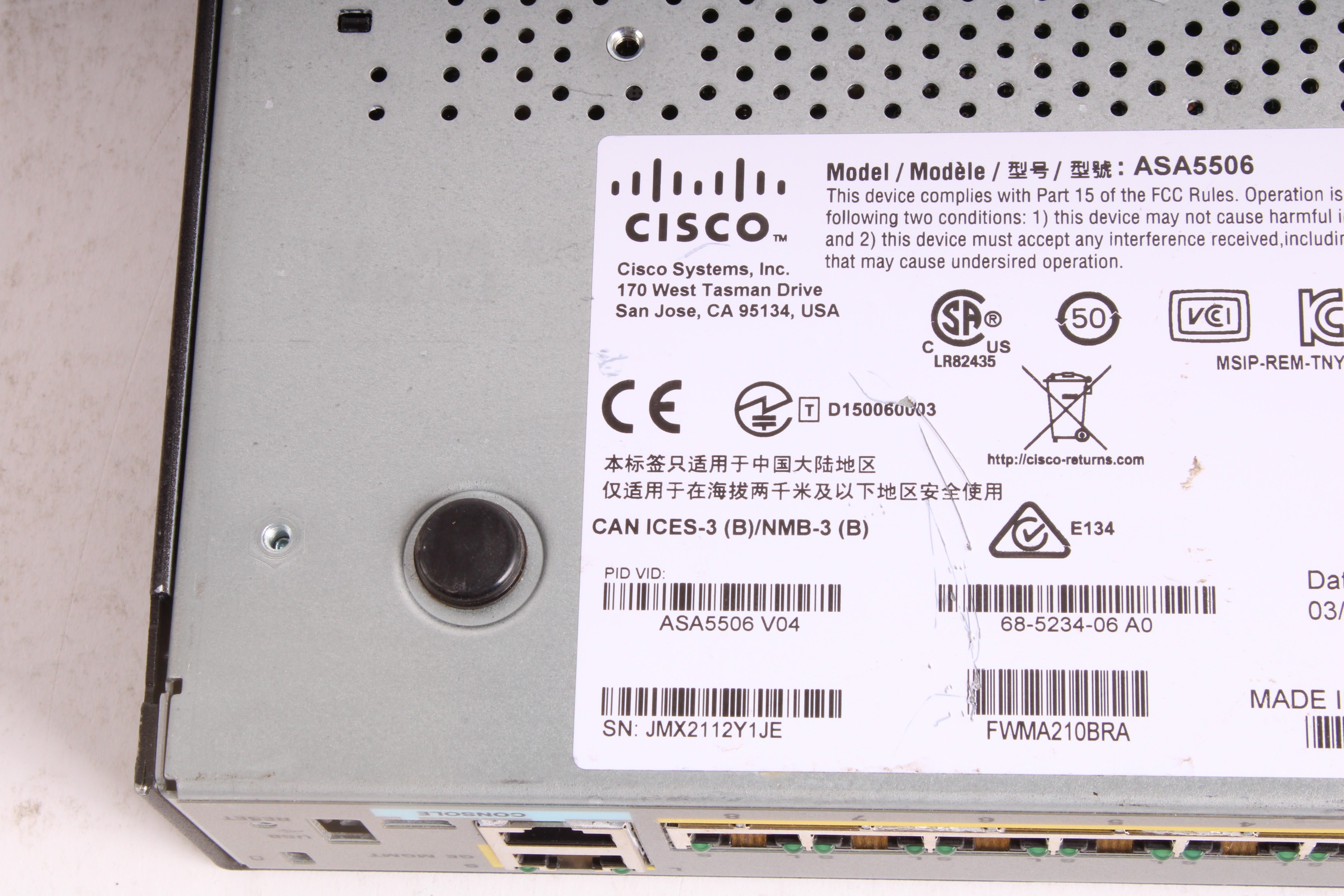 Cisco ASA 5506-X Network Security Firewall Appliance (Base License