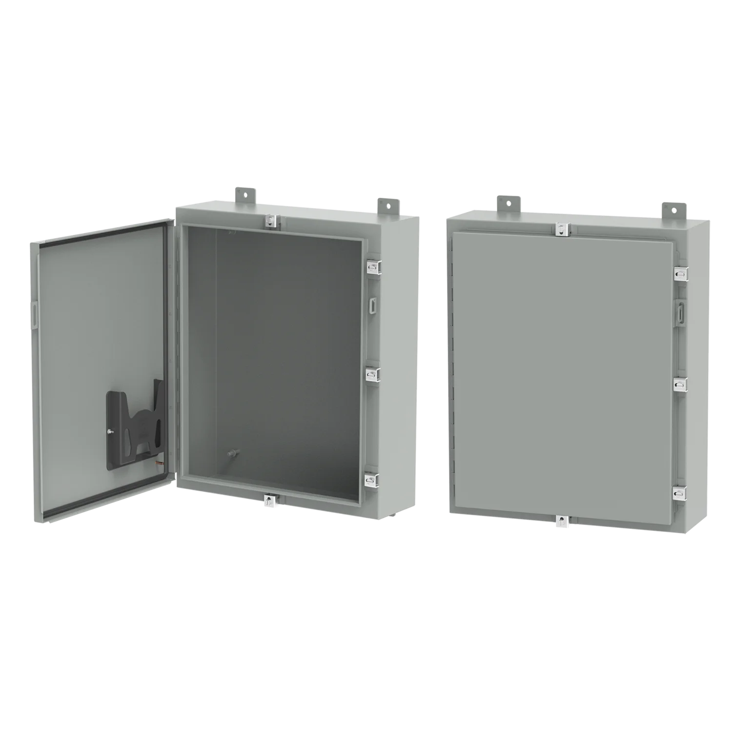 Continuous Hinge Enclosure with Clamps LP Type 4, 20x24x8, Gray