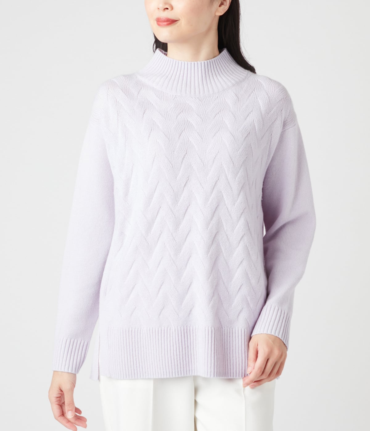 ウールカシミヤ ハイネックニットプルオーバー(71713919-2024