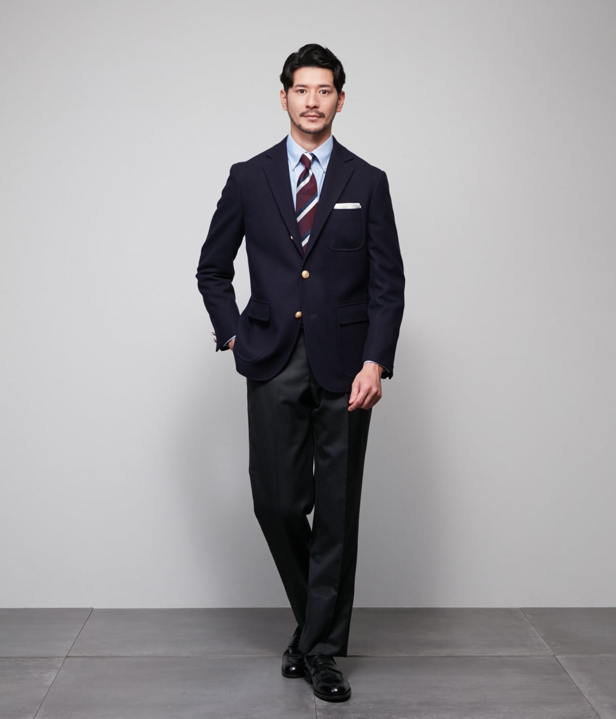 シルクウール ストライプ ネクタイ(15903012-2024)｜ファッション通販