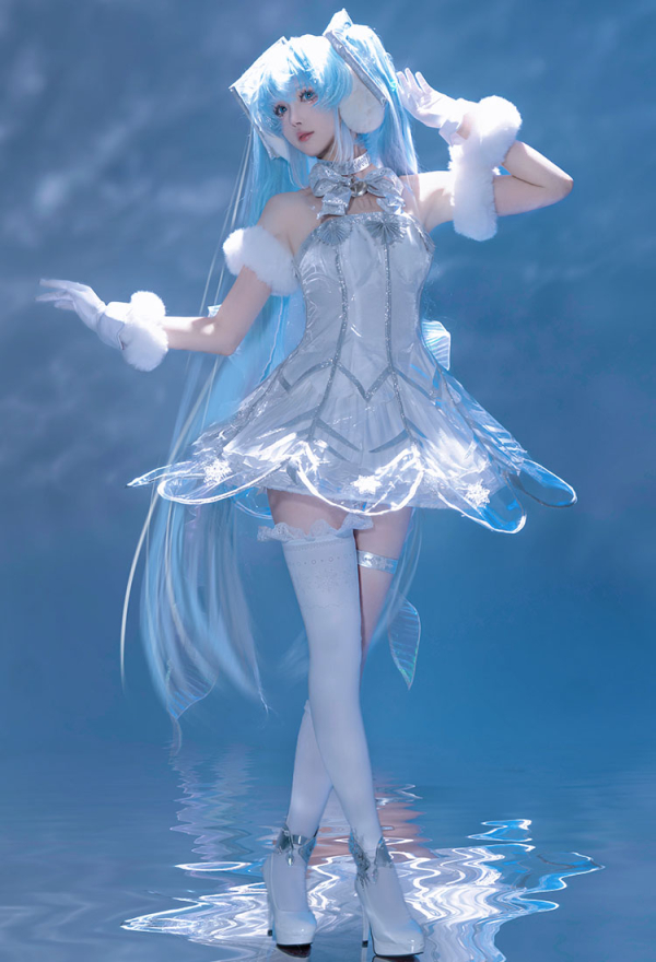 雪ミク コスプレ 衣装 - ミクシンフォニー2025 コスプレ | 高品質