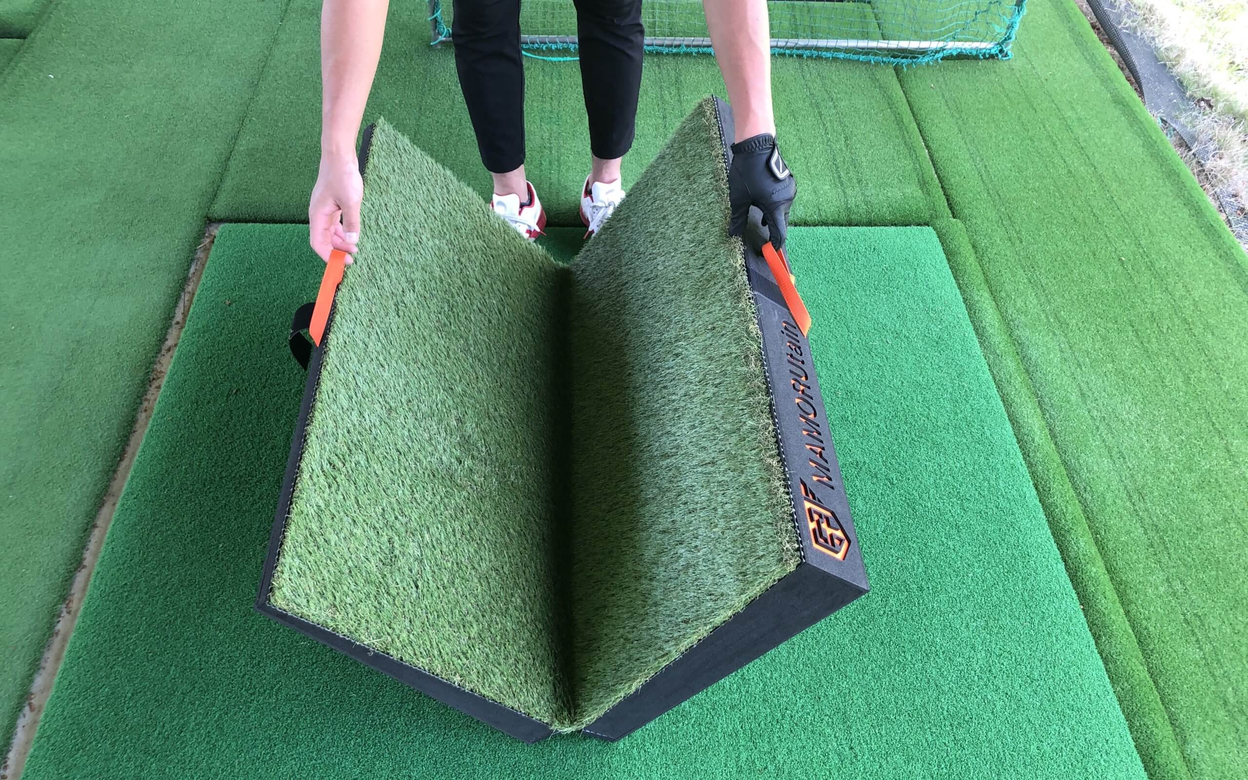 ゴルフ 練習用 傾斜ショットマット 傾斜マット 8角形 100cm×100cm