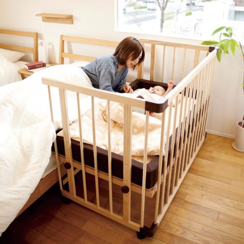 キャンペーン】ベッドサイドベッド03(添い寝安全ベルト付) (ファルスカ