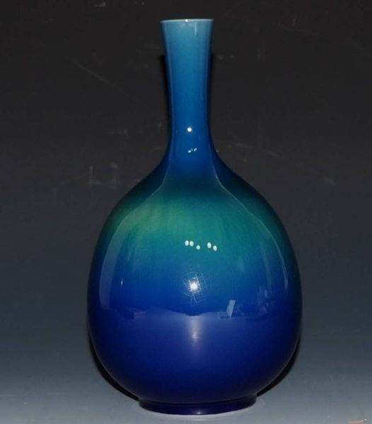 碧明耀彩花生（金文字サイン） 人間国宝 【三代 徳田八十吉】の碧明耀