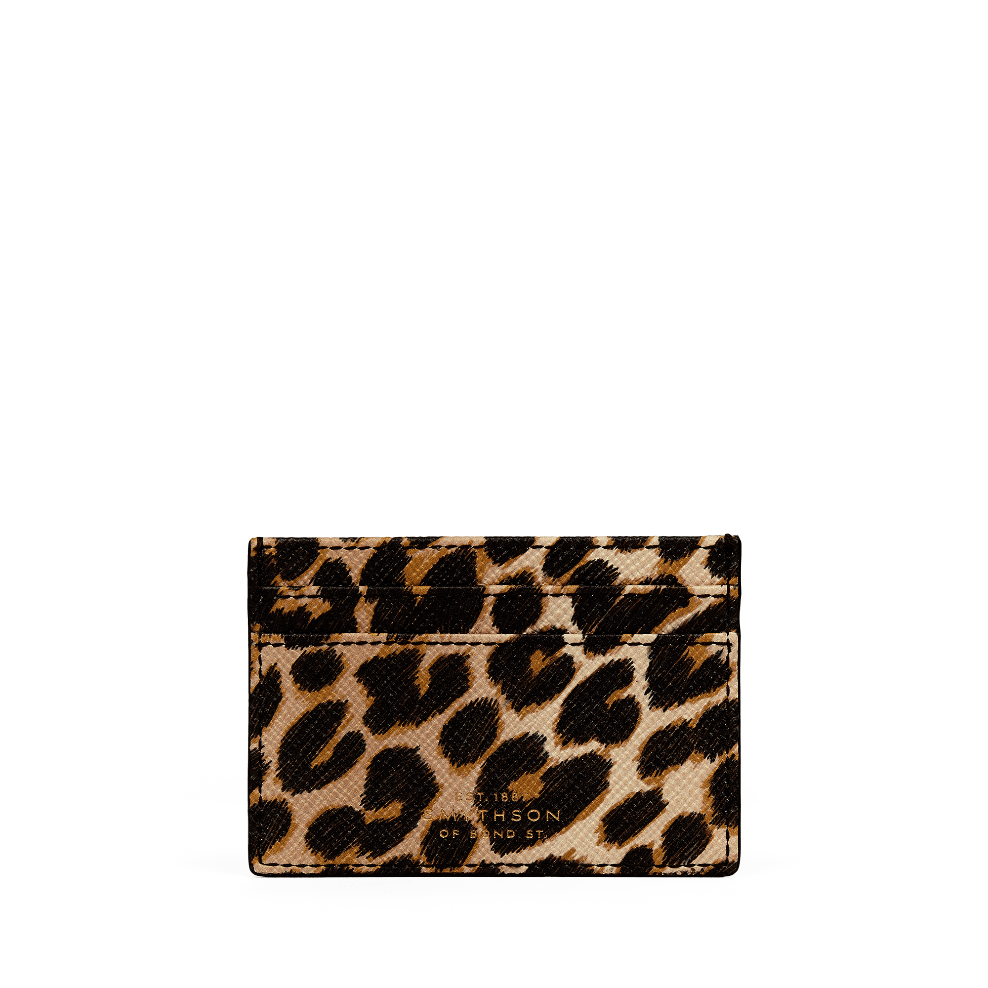 Flat Card Holder in Panama Leopard in leopard | Smythson
