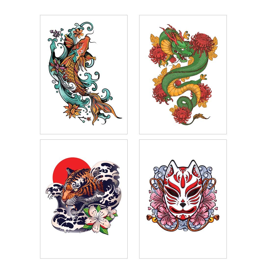 Wabori Japanese Temporary Tattoos - Temporary Tattoos from SmileMakers