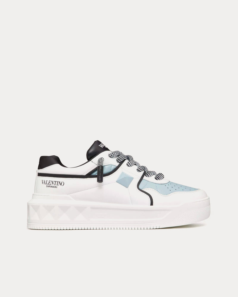 Valentino Men's One Stud XL Nappa Leather White / Black / Azure