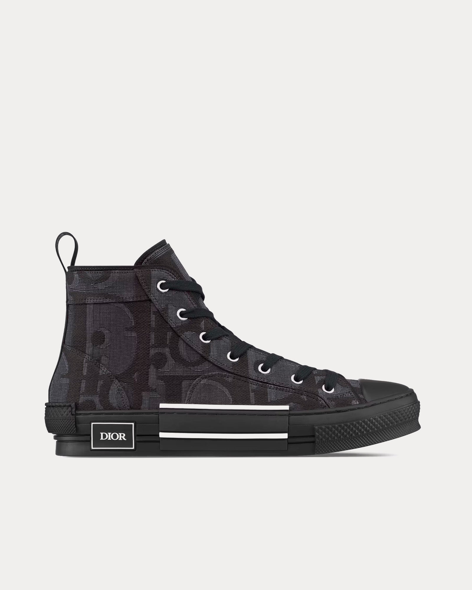 Dior Men's B23 Black Maxi Dior Oblique Jacquard High Top Sneakers