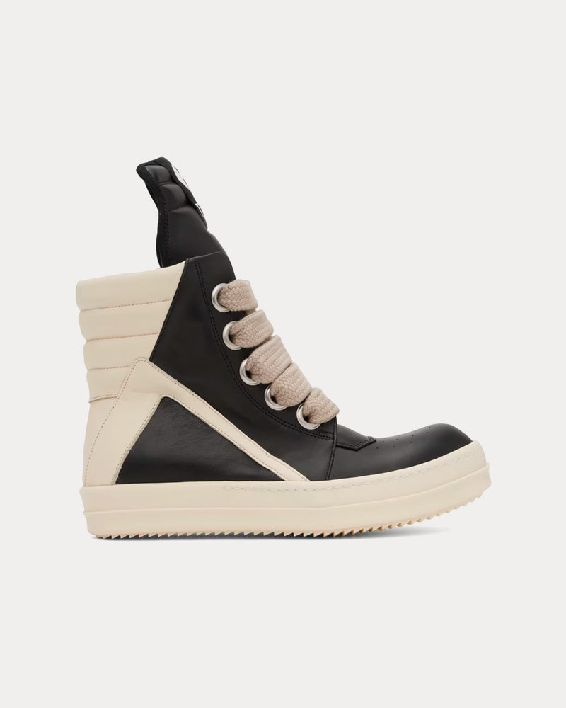Rick Owens x Kembra Pfahler Men's Geobasket Leather Black / Milk