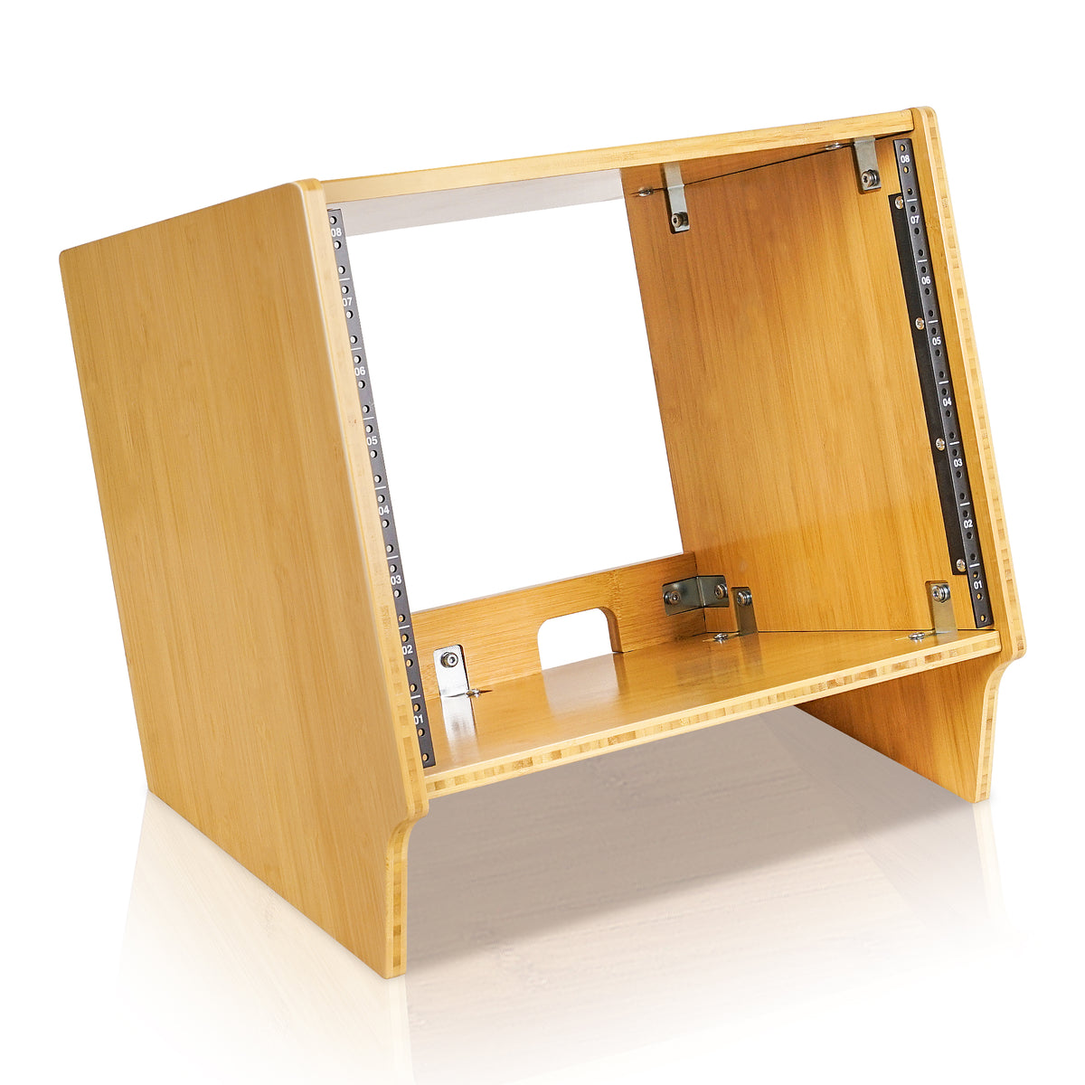 STBR-8SL | DIY 8U Angled Desktop Turret Studio Rack, Solid