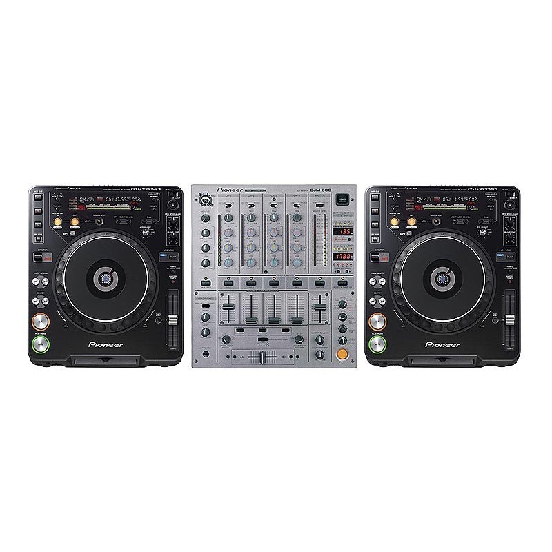 Pair of Pioneer CDJ1000's MK3 + Pioneer DJM600 DJ Mixer
