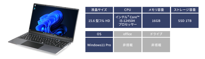 Windows 11 Pro 15.6インチノート型PC 1TB｜ソースネクスト