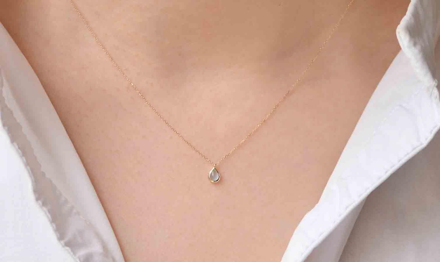 マラケシュ・ブルーカルセドニーネックレス【K10YG】 – sowi