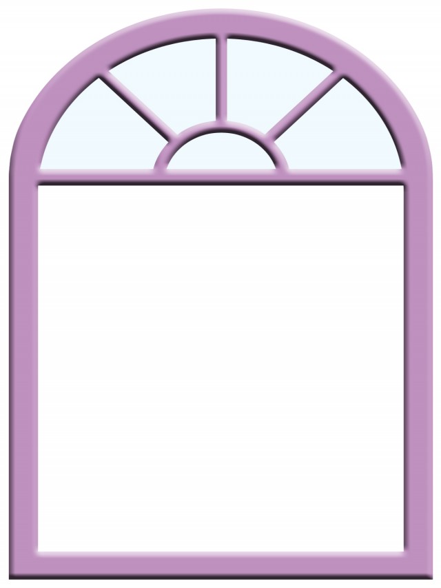 窓型フレーム、おしゃれな飾り枠素材イラスト | 無料イラスト素材