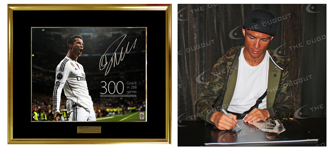 クリスティアーノ・ロナウド選手の直筆サイン入りポスターやユニホーム