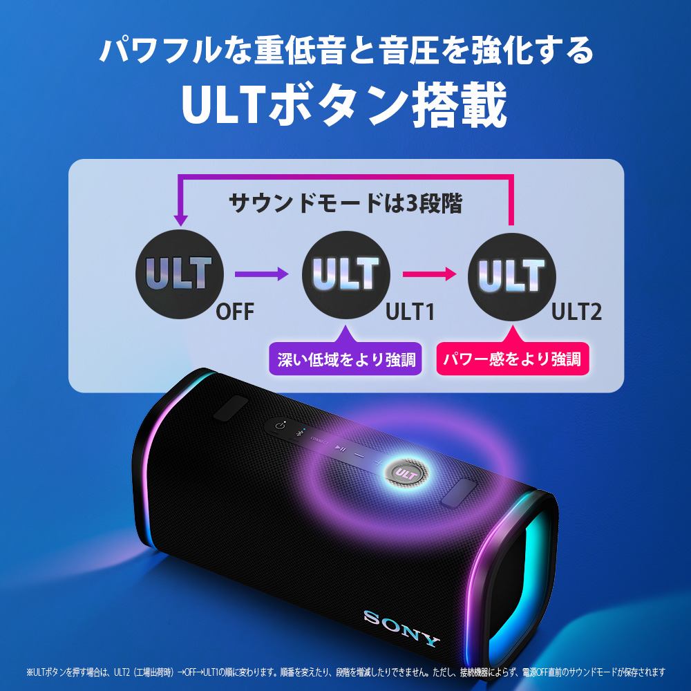 ブルートゥーススピーカー ブラック SRS-ULT50 BZ ［防水 /ハイレゾ