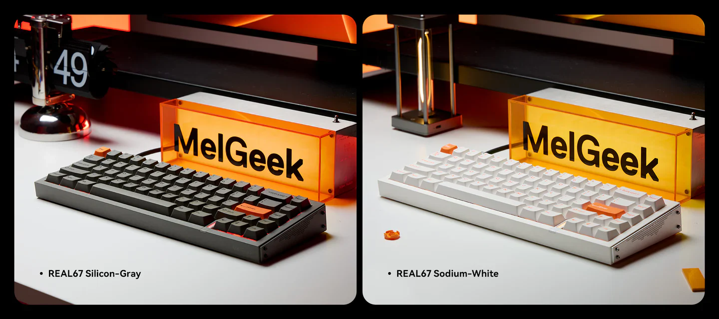 MelGeek REAL67 Sodium (White) ゲーミングキーボード｜の通販は
