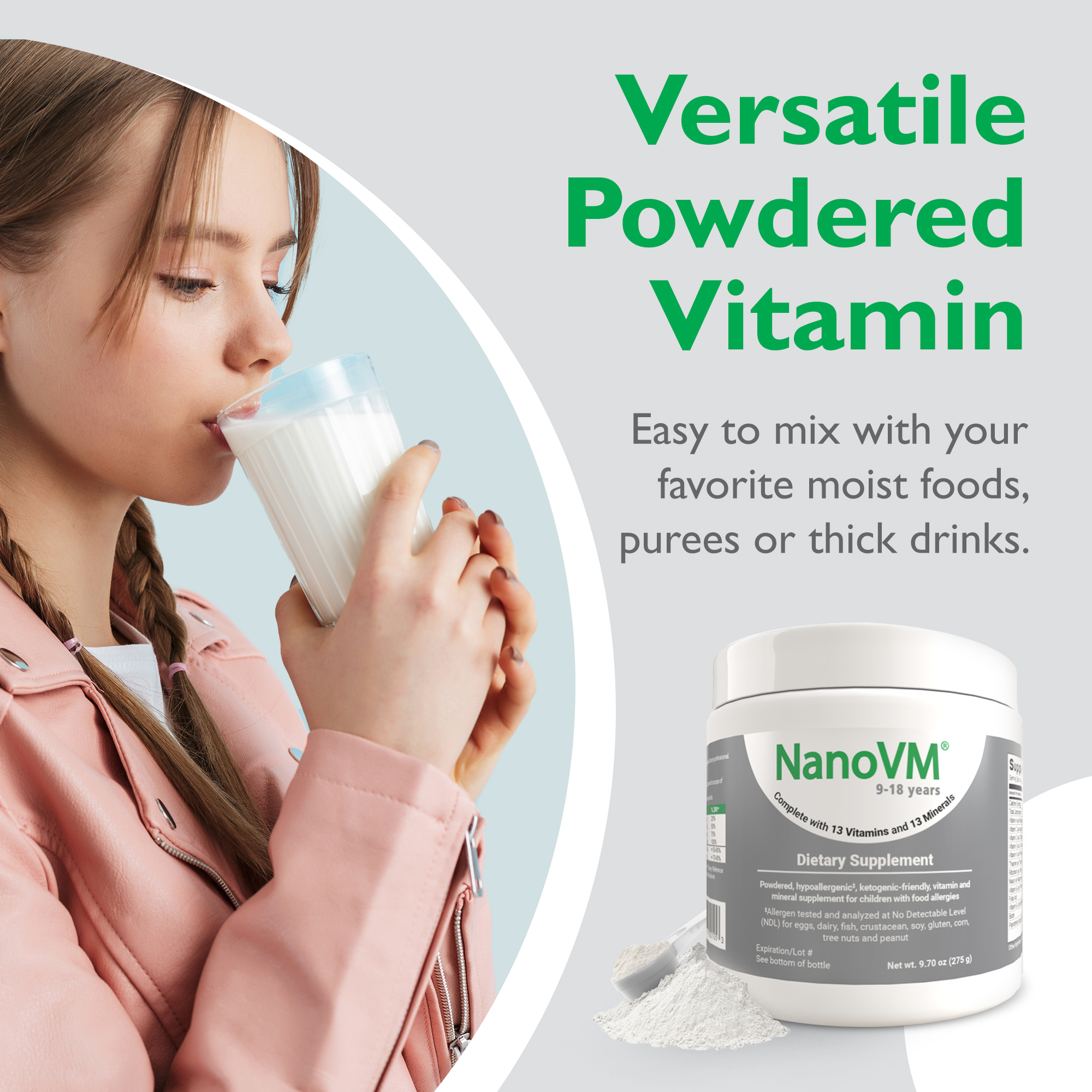 NanoVM 9-18, Food Allergy Supplement - Solace Nutrition