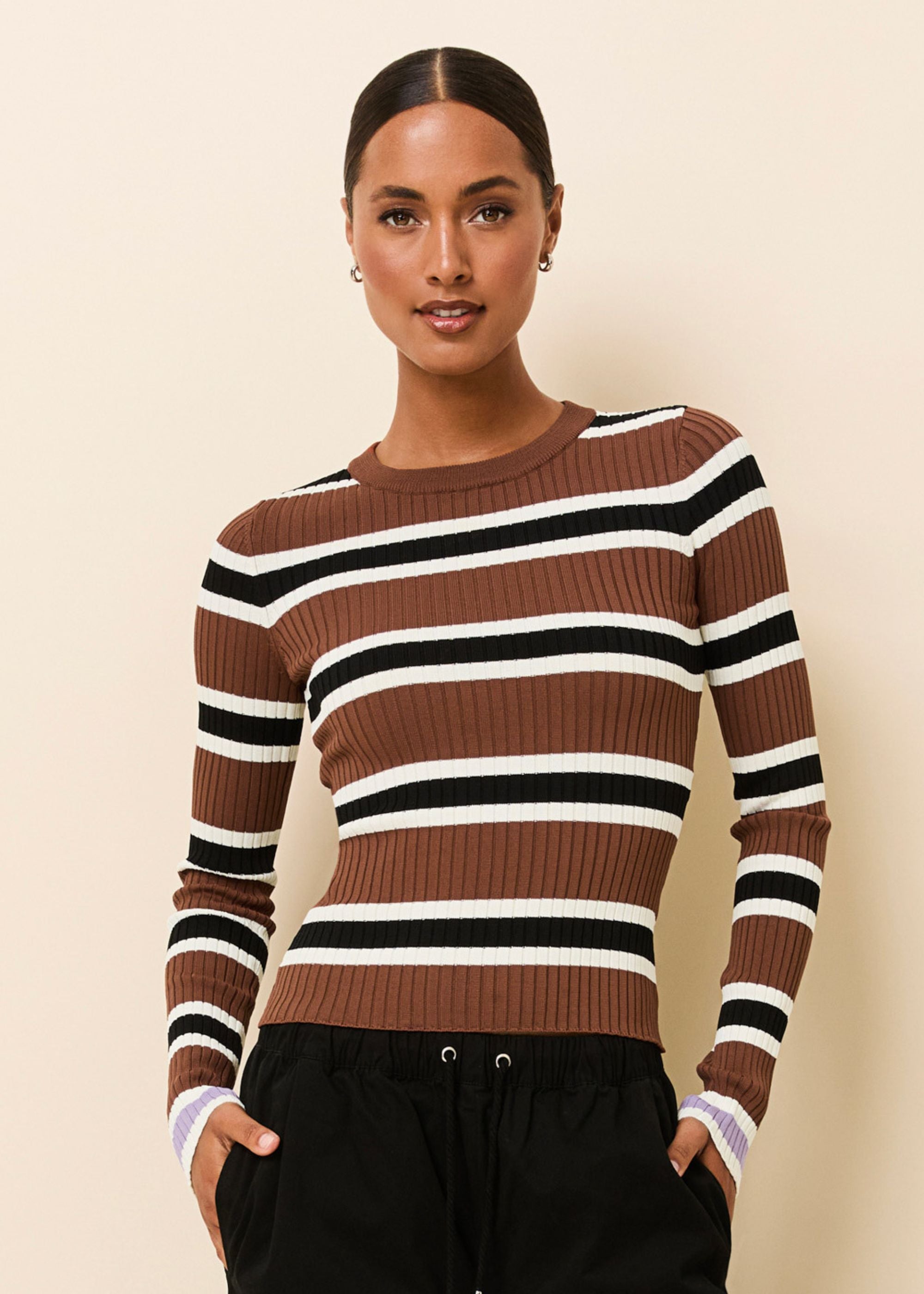 Dora Top Coconut Stripe | Solid & Striped
