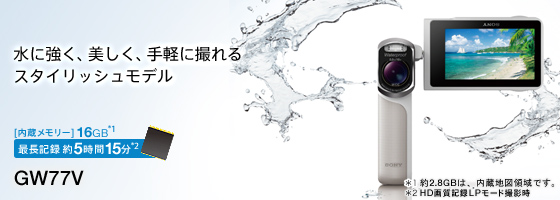 HDR-GW77V | デジタルビデオカメラ Handycam ハンディカム | ソニー